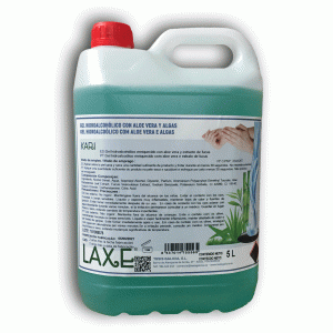 GEL HIDROALCOOLICO C/ ALOE VERA E ALGAS (5lts.) - KARI